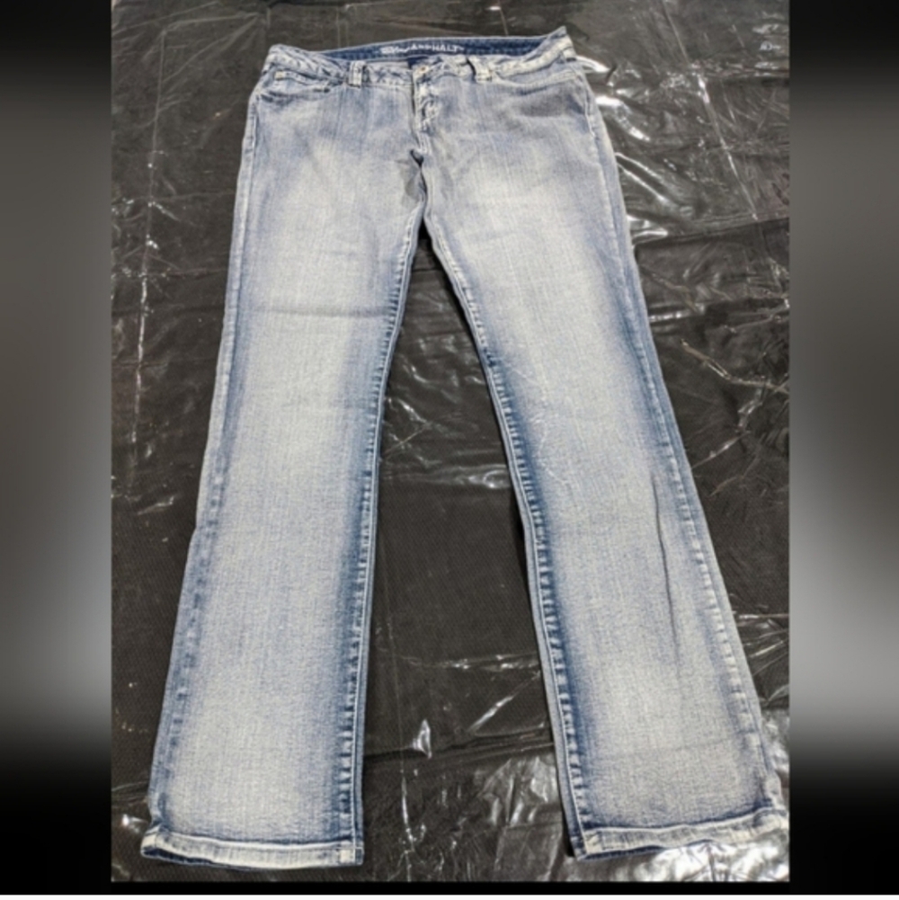 Women's Vintage Retro Rare Blue Denim Jeans Pants Grunge Emo Festival